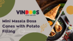 Mini Masala Dosa Cones with Potato Filling
