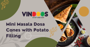 Mini Masala Dosa Cones with Potato Filling